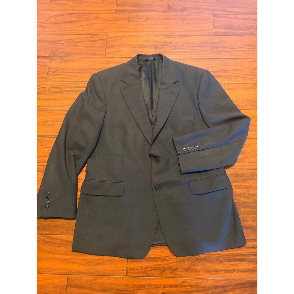 Brooks Brothers 346 Mens 42S Charcoal Gray Stretch Wool 2 Button Blazer Jacket